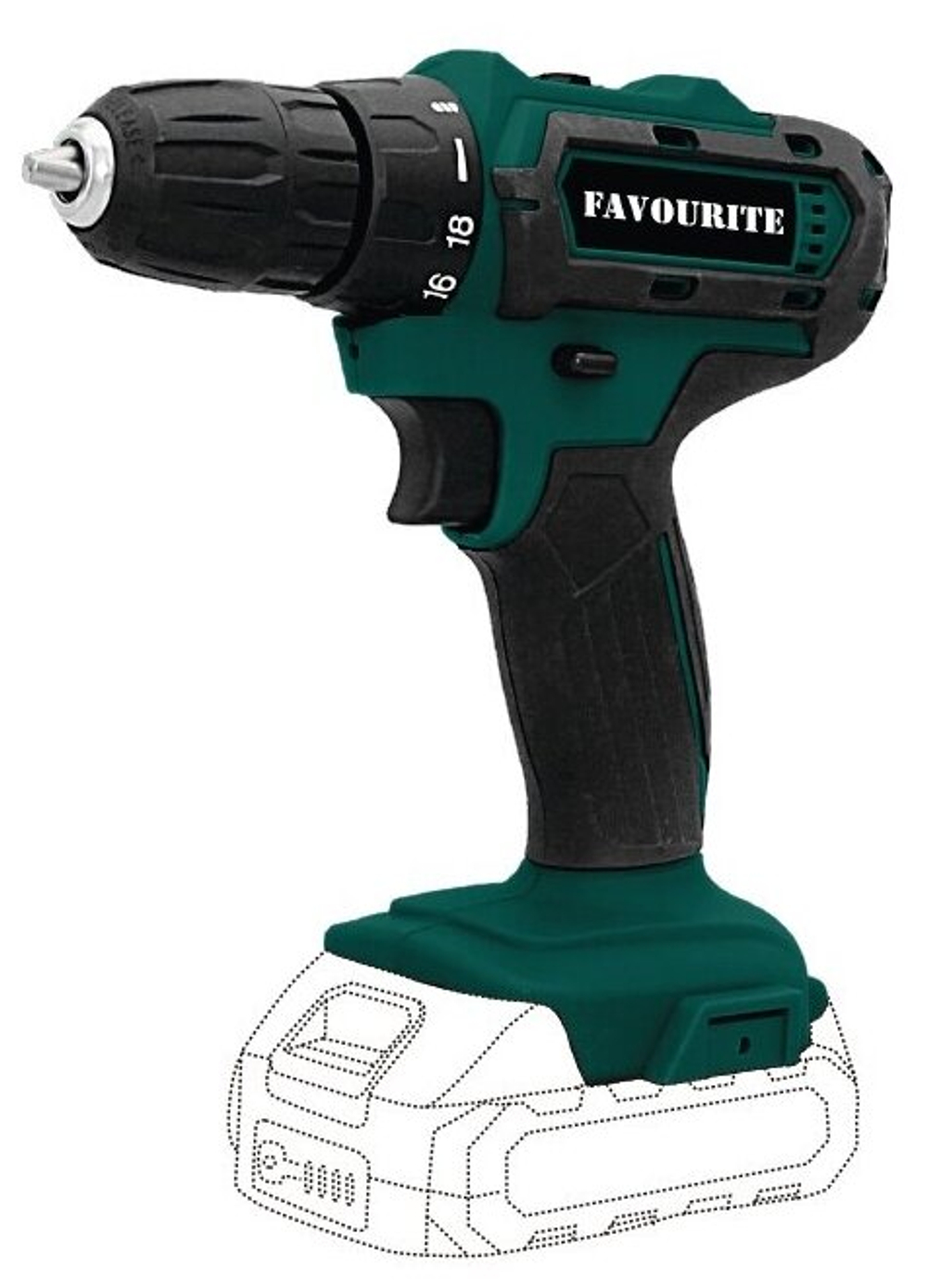 Дрель-шуруповёрт аккумуляторная FAVOURITE OBS 21 DC 100N PROF 21 В, 4 Ач, 100Hm.