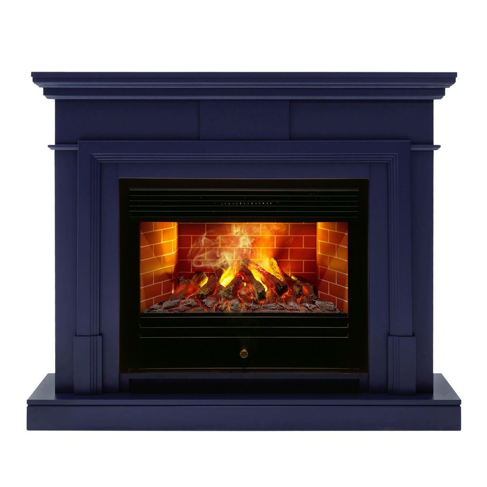 Электрокамин RealFlame Marco 25,5/26 NB индиго с очагом 3D Novara