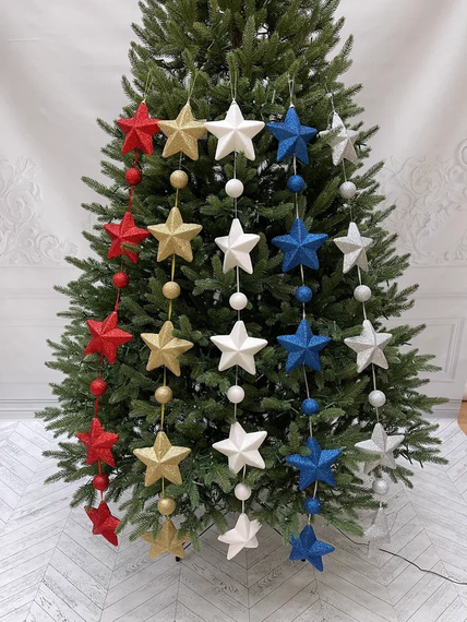 Гирлянда Звездопад 104 см., диаметр 13 см., белая, пенопласт, Christmas DeLuxe (89426)