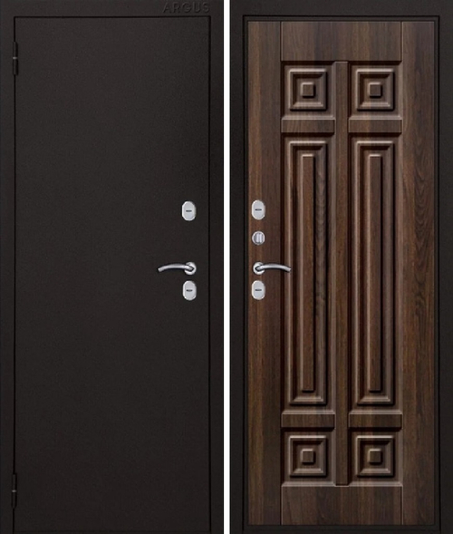 Входная дверь Аргус АРИЯ ТЕРМО Букле чёрный - Статус коньяк