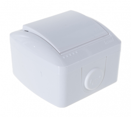 Выключатель 1-клавишный LEZARD NATA 710-0200-100 О/П белый (869787)