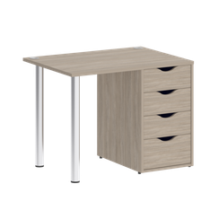 Home Office Стол письменный VR.SP-3-98.4 Дуб Аттик/Хром 980*720*750