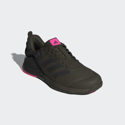 Кроссовки Adidas Dropset 3 (Темно-Зеленые с Розовым)