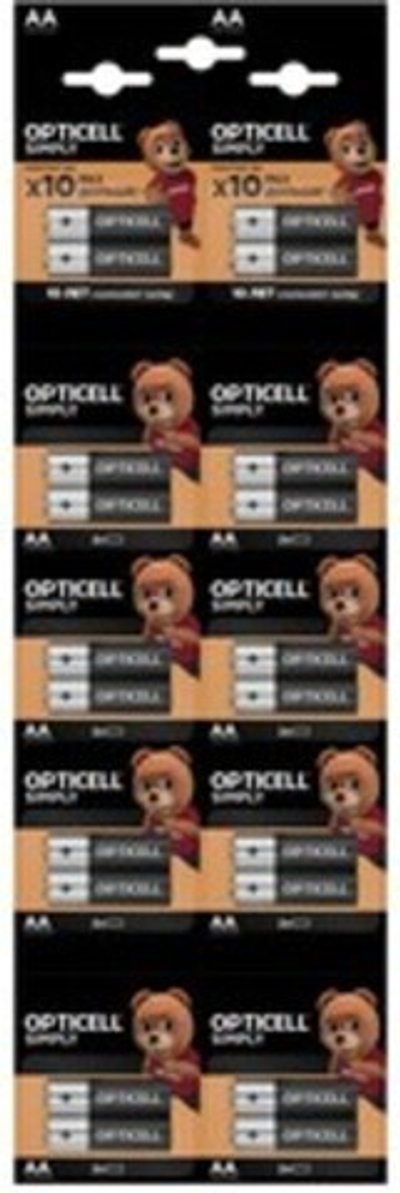 Батарейки Opticell Simply LR6 к-т 2Х10шт отр.наб  1/10