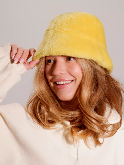 Панама из шерсти мериноса, желтая, SilverFox