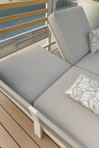 Шатер с лежаками Borromeo, бежевый, светло-серый