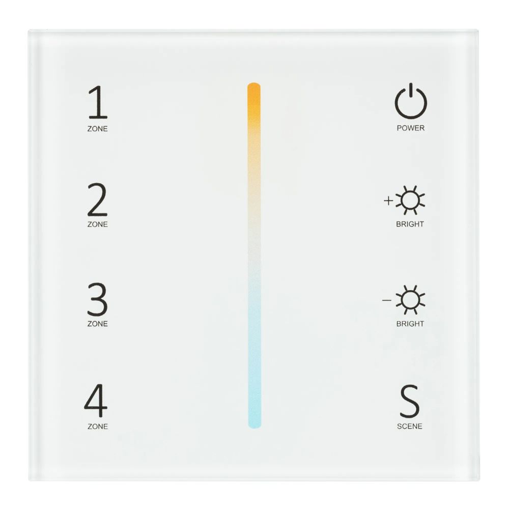 Панель Sens SMART-P38-MIX White (230V, 4 зоны, 2.4G) (Arlight, IP20 Пластик, 5 лет) 027118