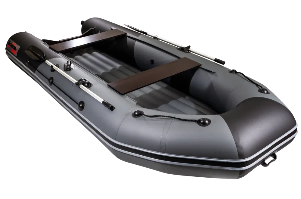 Лодка ПВХ Мастер Лодок Таймень NX3800НДНД Pro Графит / Чёрный