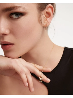 Колье женское PDPaola Буква M серебро 925 пробы покрытое золотом 750 пробы CO01-272-U