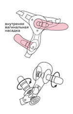 Кожаный пояс харнесс LOVETOY WOMAN LONG с 3 насадками