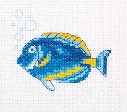 "Klart" набор для вышивания 8-470 "Рыба-хирург" 10 х 8.5 см