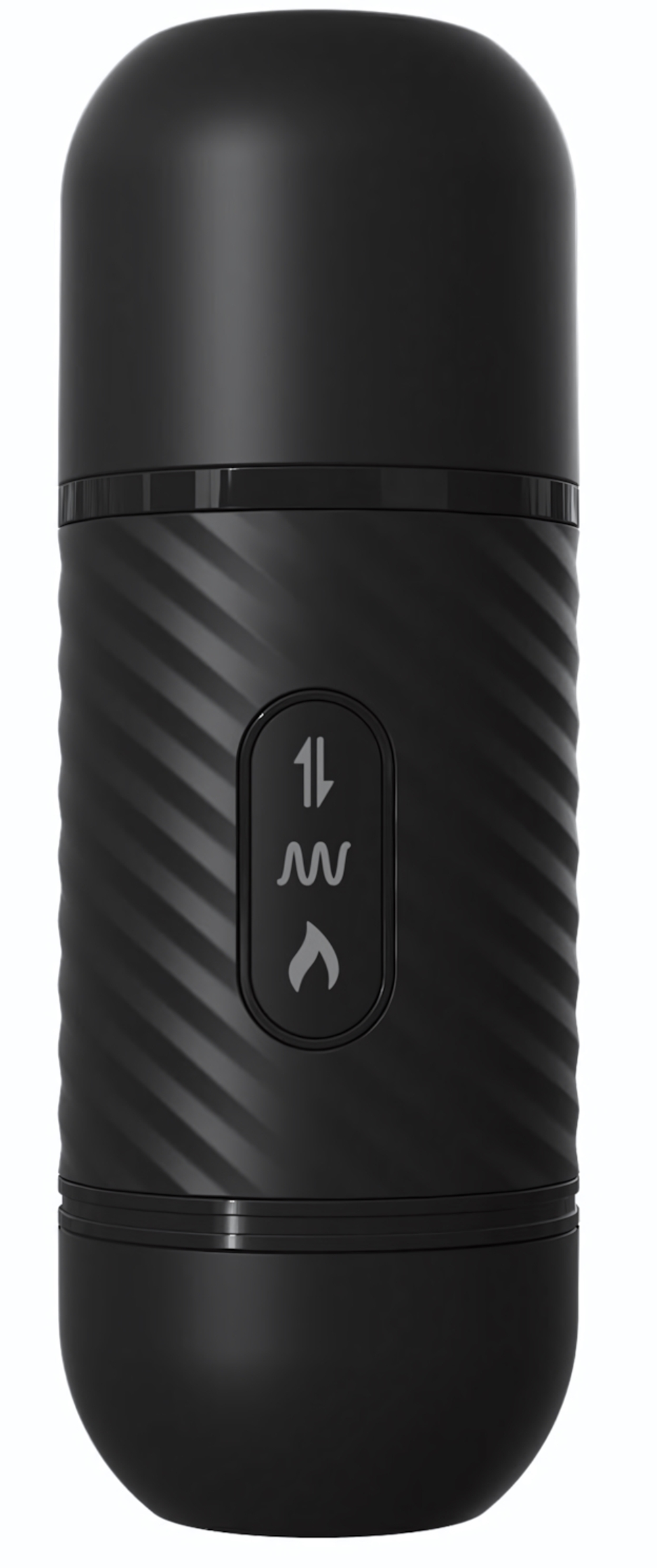 Черный вибромассажер с функцией поступательных движений Ass Thruster (Цвет: черный)