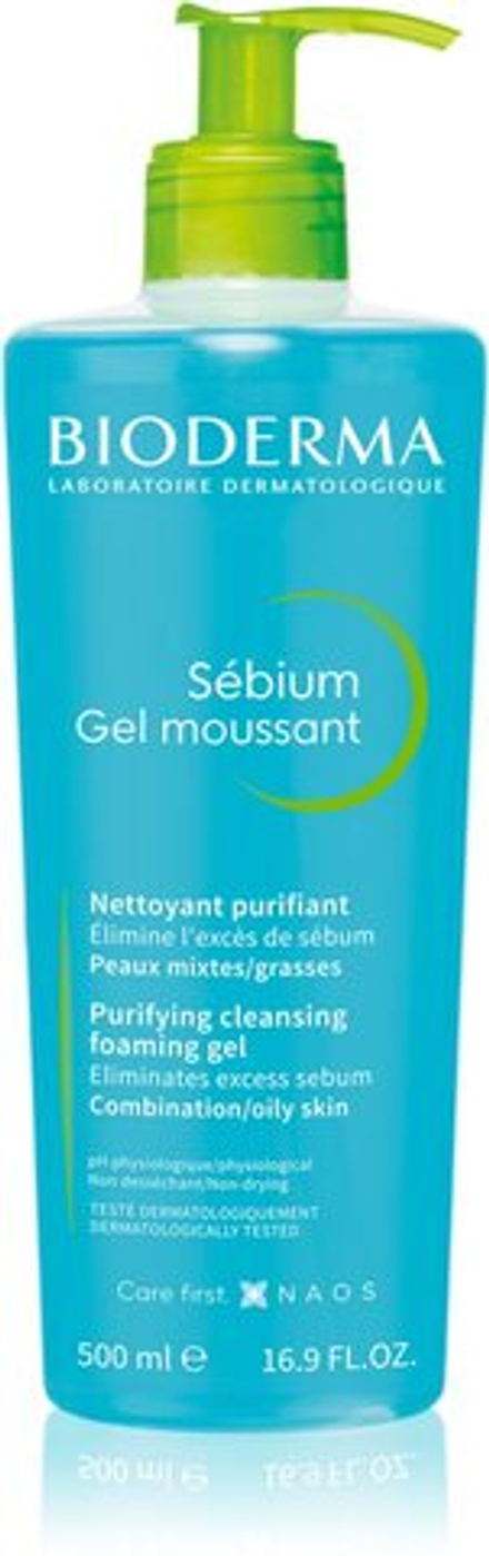 Bioderma Sebium Gel Moussant - очищающий гель для жирной и комбинированной кожи /   500  ml  / GTIN 3401399277092