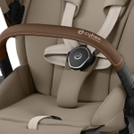Коляска 3 в 1 Cybex Priam IV Chrome Brown complete и автокресло Cloud T i-Size Platinum White Plus Cozy Beige