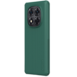 Усиленный чехол зеленого цвета (Deep Green) от Nillkin для Xiaomi Redmi Note 14 Pro+ Плюс, серия Super Frosted Shield Pro