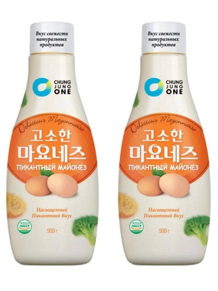 Майонез Daesang Mayonnaise Пикантный 500 г, 2 шт