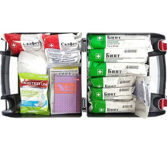 Аптечка для оказания первой помощи с применением медицинских изделий пострадавшим в дорожно-транспортных происшествиях (автомобильная) "САЛЮТ" (приказ 260н) 
, арт. 3739