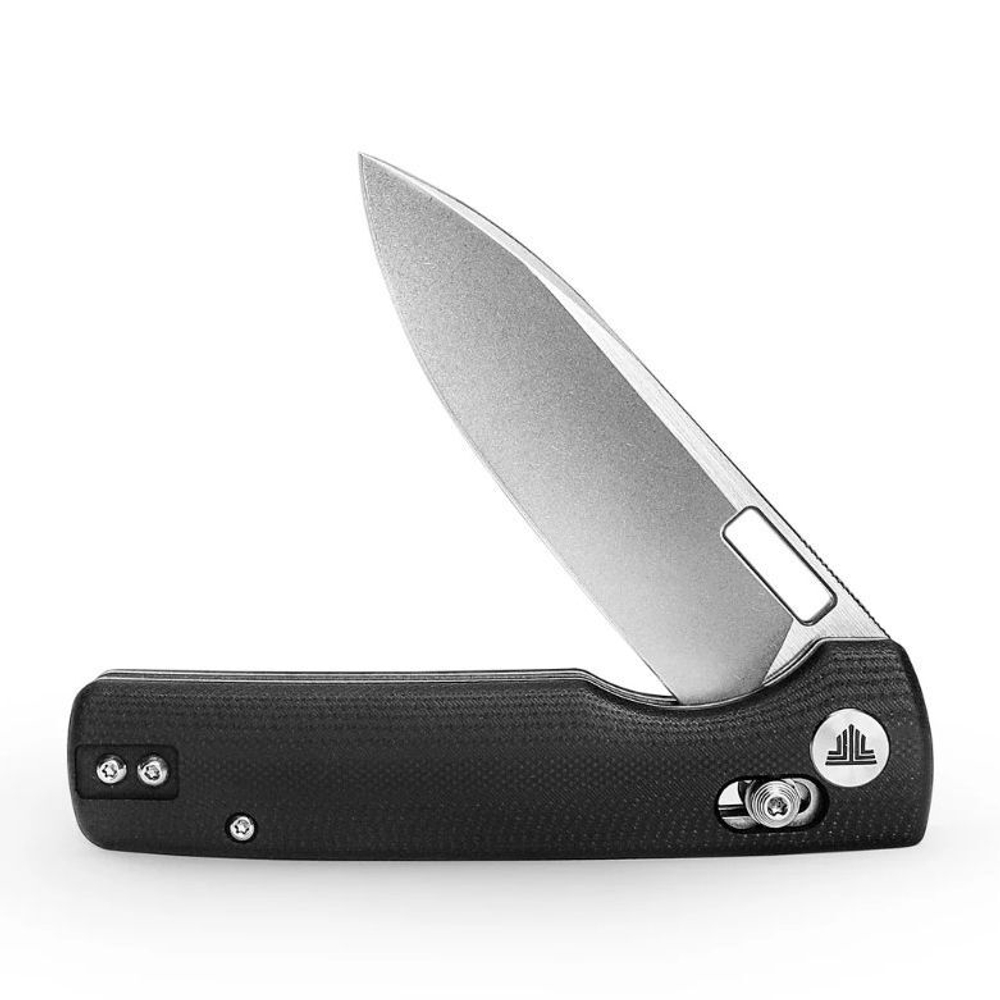 Складной туристический нож TRIVISA Sabretooth-BG клинок 14C28N рукоять G10 (черный-зеленый)