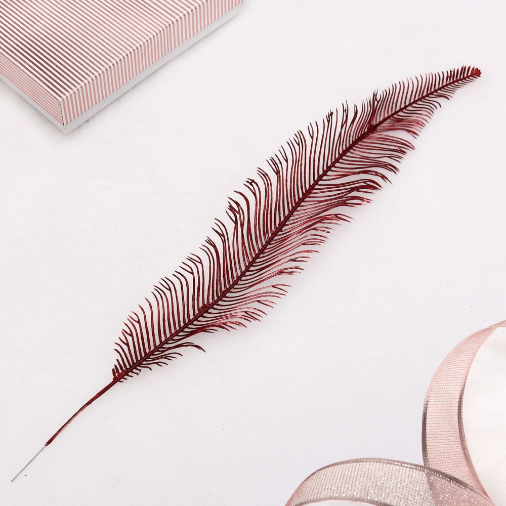 Ветка декоративная «Волшебное перо» 53 см, Рубин