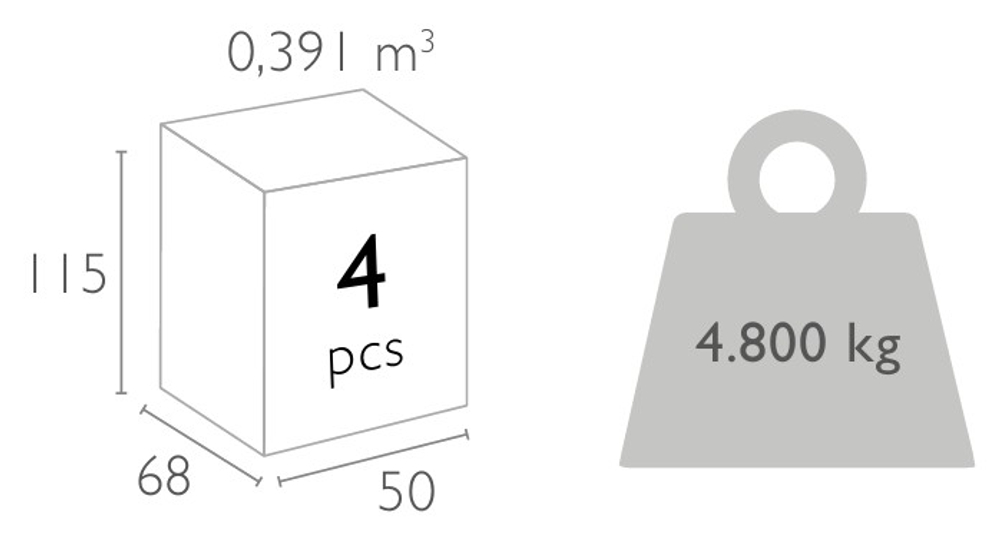 Стул пластиковый полубарный Siesta Contract Portofino, темно-серый