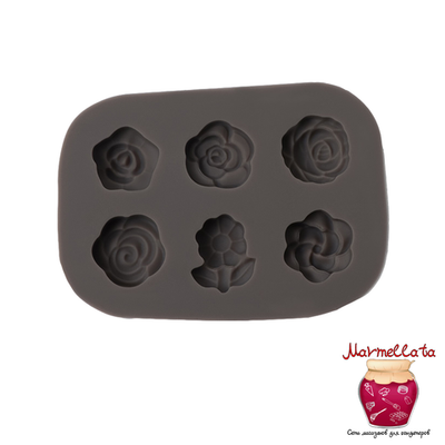 Молд силиконовый "Розочки", 6,5*4,5*0,9 см