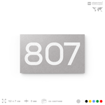 Номер на дверь 807, табличка на дверь для офиса, квартиры, кабинета, аудитории, склада, серая 120х70 мм, Айдентика Технолоджи