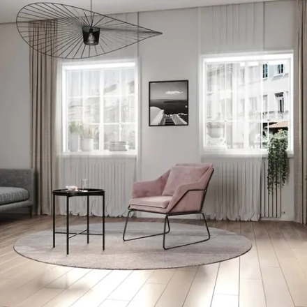 Комплект Bradex Home кресло ALEX и оттоманка ALEX пудровый