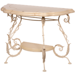 Кованый стол консоль Аделаида-2 Айвори