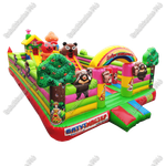 Коммерческий надувной батут "Маша и Миша" 10*6*3 м