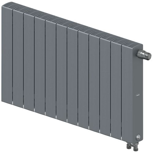 Радиатор Rifar SUPReMO Ventil 500 "титан" - 12 секций подключение нижнее (правое)