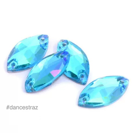 Стразы пришивные, Horse Eye, Aquamarine AB, A3-P39, 9*18mm, (500 ea/pkg), A3 (F2)