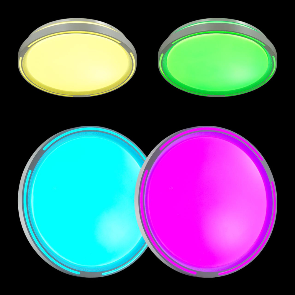 3028/EL COLOR SN 223 Светильник пластик/бел LED 72Вт 3000-6300K D490 IP43 пульт ДУ/RGB/LampSmart SLOT