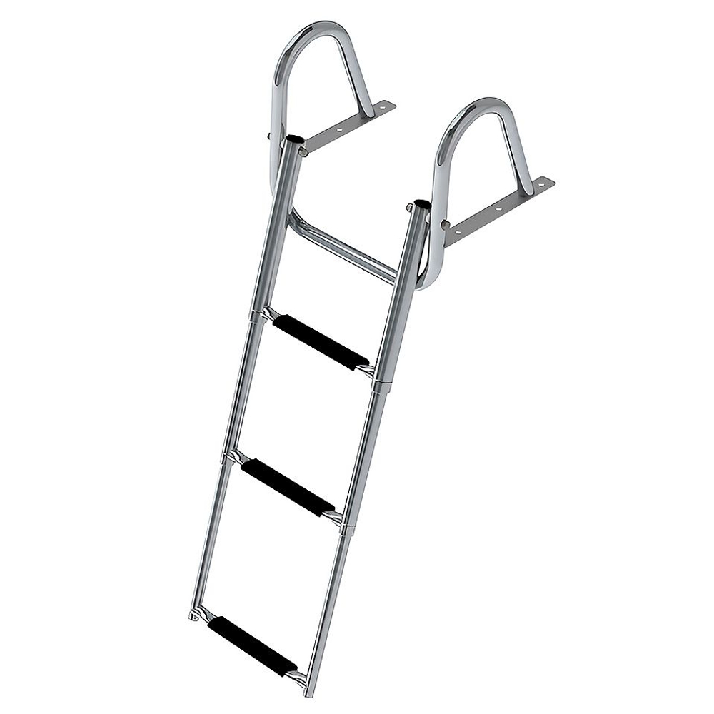 Трап телескопический с поручнем, 3 черных ступени (ширина 350 мм.) (10269518)