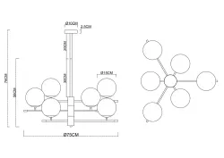 Люстра на штанге Arte Lamp