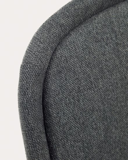 Aimin Стул из серой синели с черными стальными ножками Испания La Forma