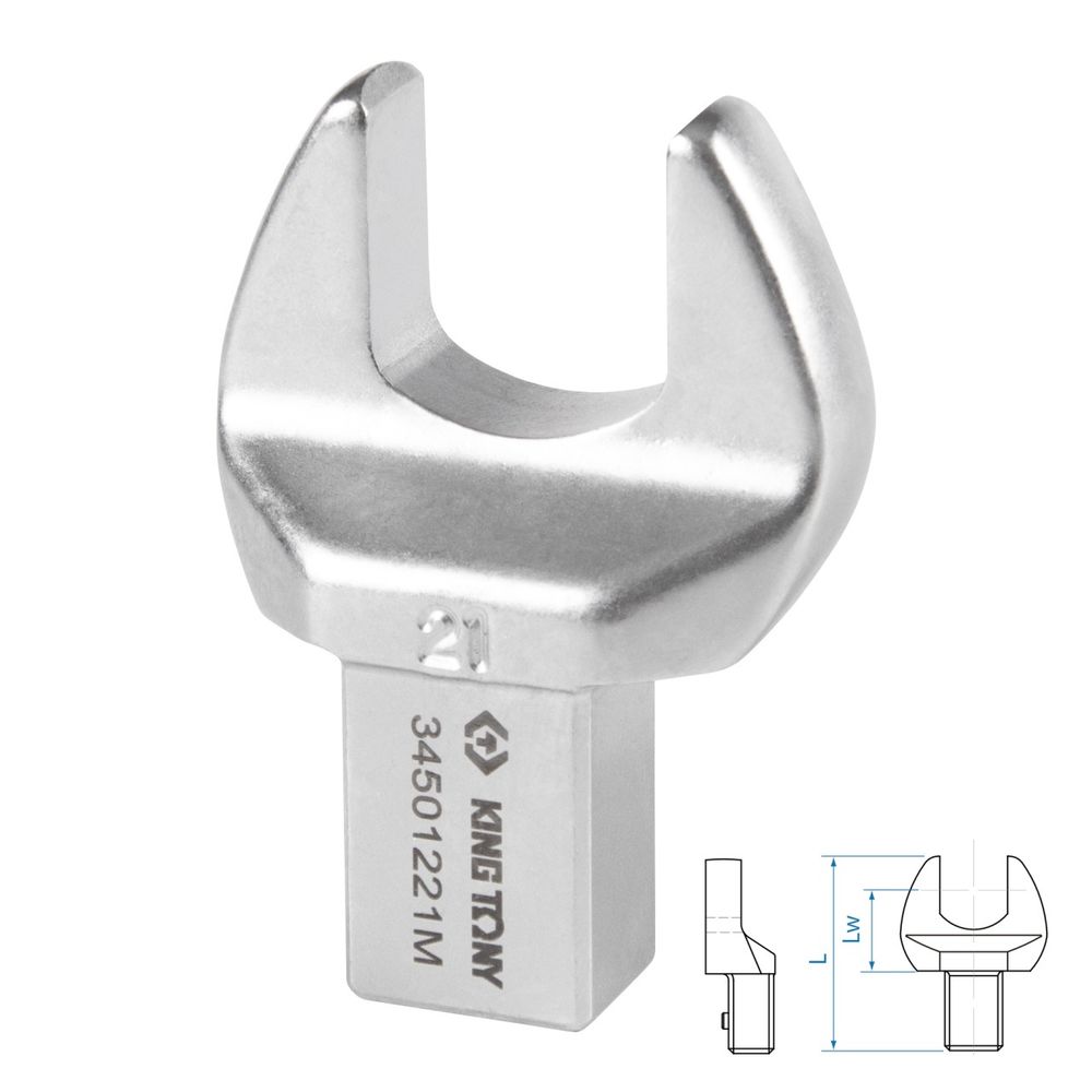 KING TONY (34501221M) Насадка рожковая серии "FIT", 21 мм, 14х18 мм