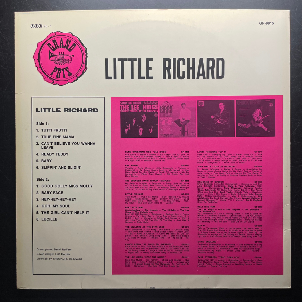 Little Richard - Good Golly Miss Molly & 11 Other All-Time Hits By (Скандинавия 1967г.)