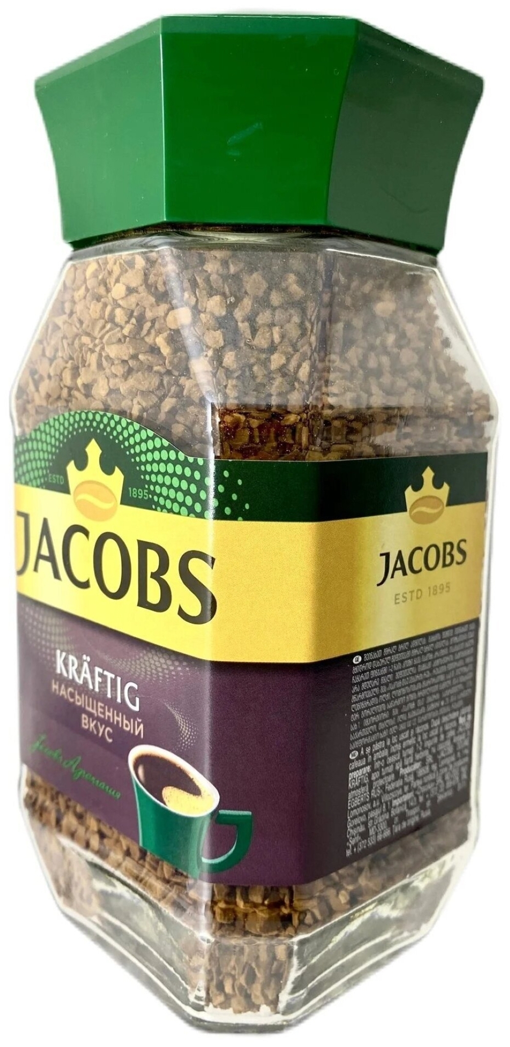 Кофе растворимый Jacobs Kraftig, 200 г стеклянная банка (Якобс) х 6 шт