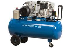 Компрессор поршневой с ременным приводом, объем 100 л NORDBERG ECO NCE100/520