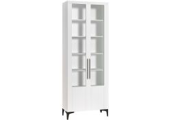 Витрина двухдверная Вестра белый шагрень