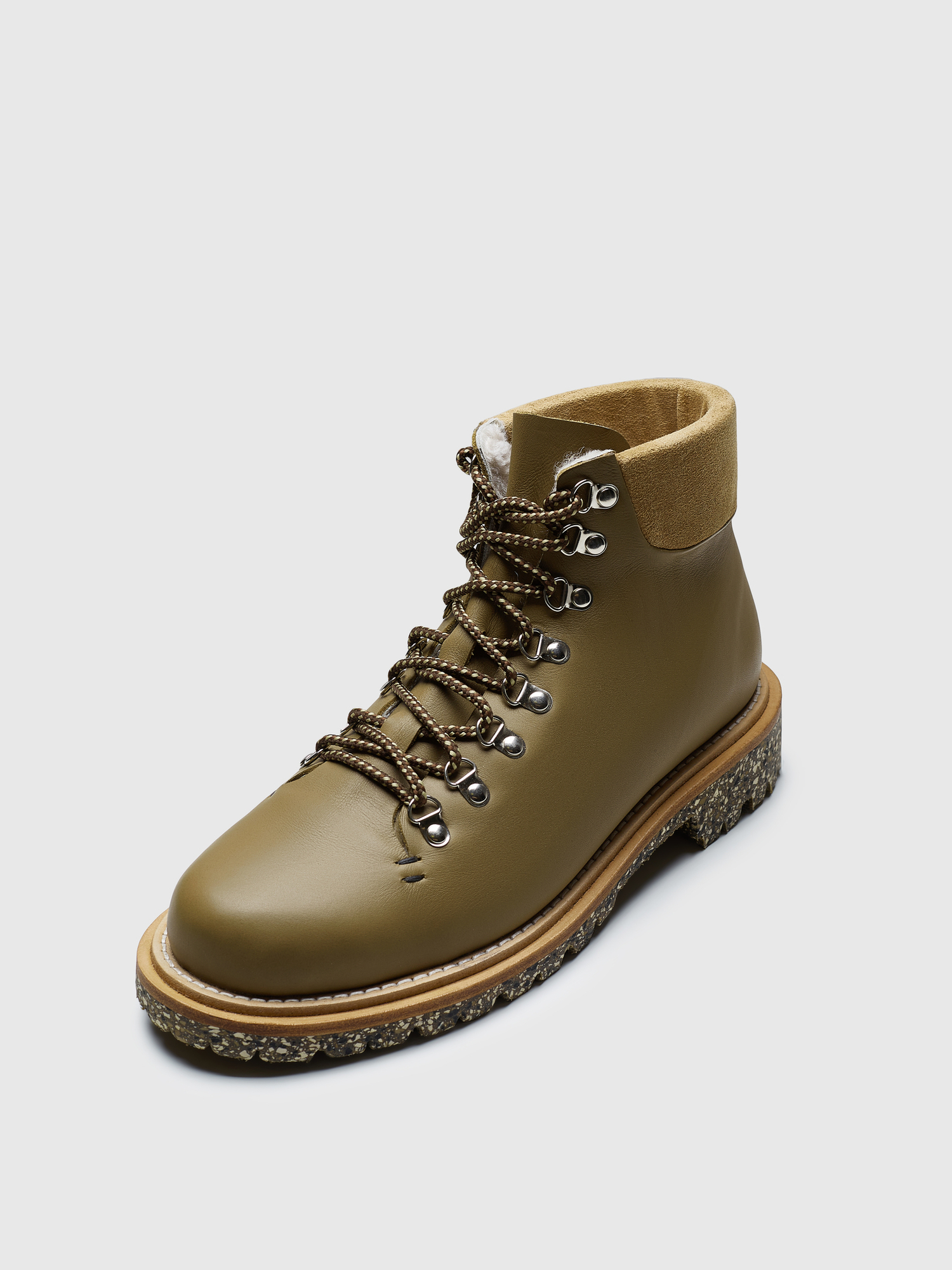 Хайкеры Olive с мехом