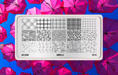 Пластина для стемпинга Go! Stamp 115 Umbrella