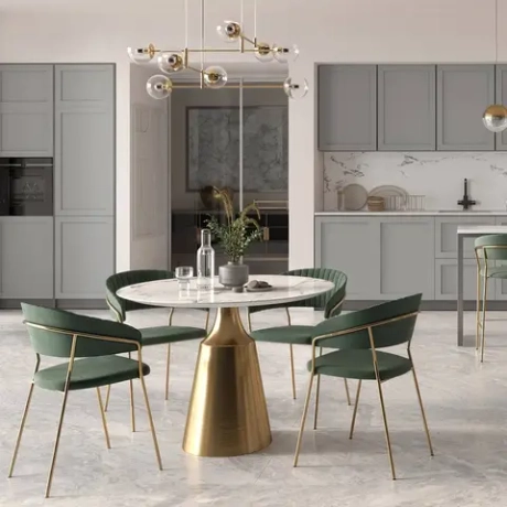 Стул Bradex Home Turin чёрный с золотыми ножками