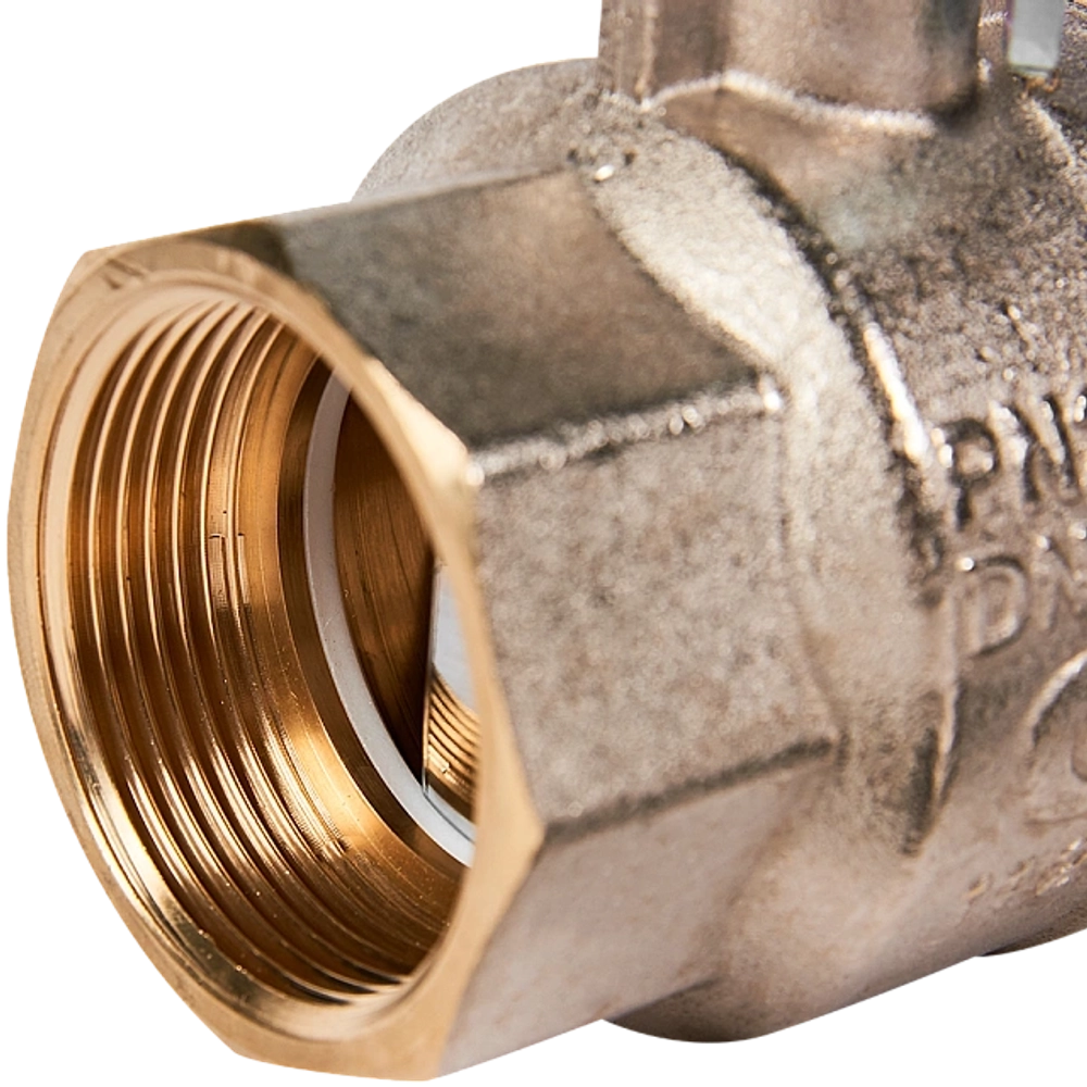 Кран шаровой полнопроходной STOUT - 1"1/2 (НР/ВР, PN40, Tmax 150°C, ручка-рычаг черная)