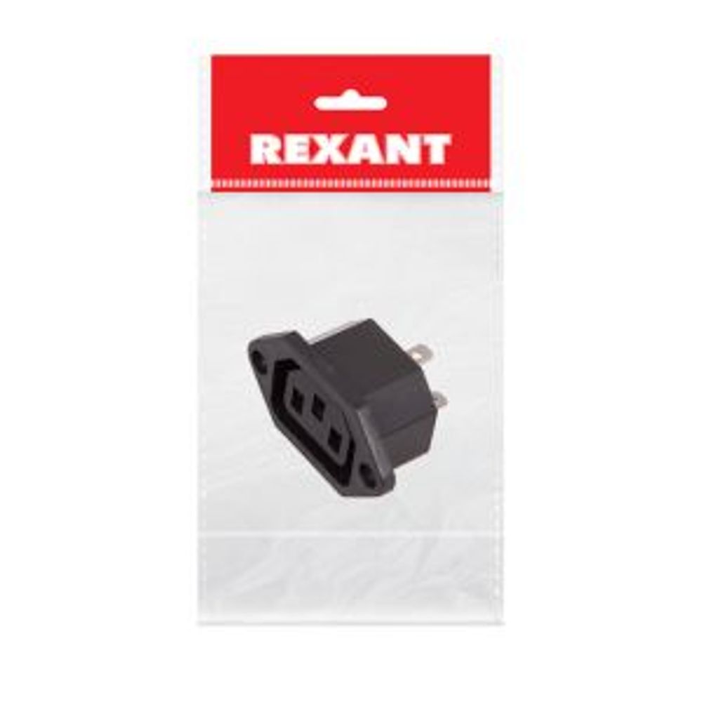 Сетевое гнездо на корпус (1 шт.) (пакет БОПП) REXANT