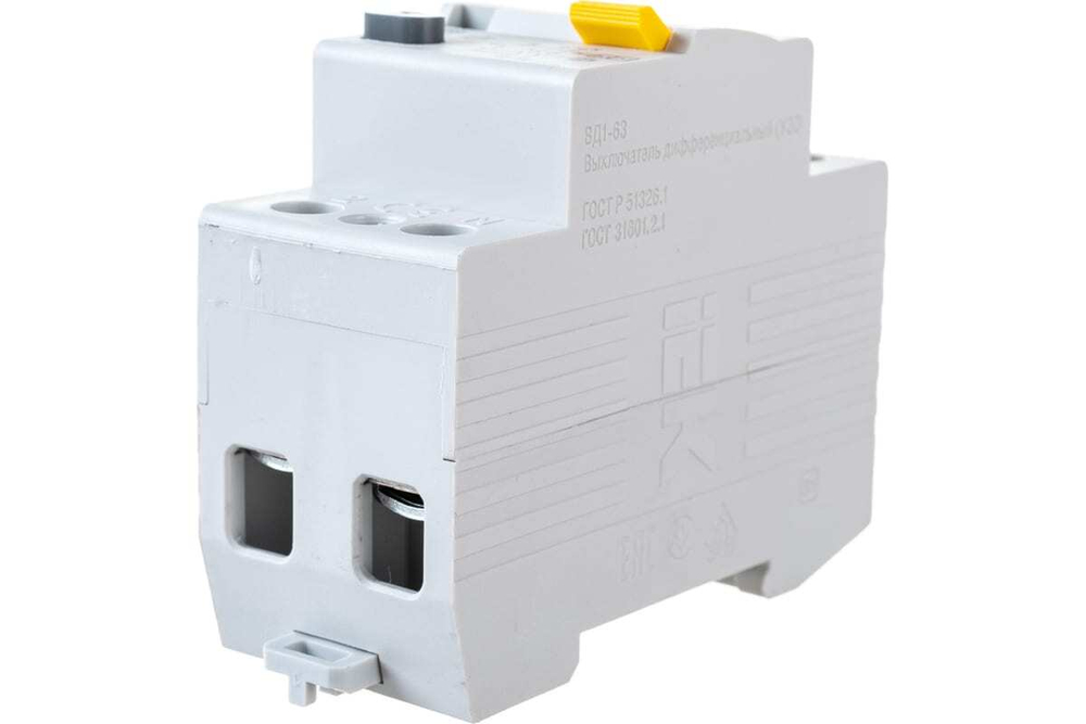 Выключатель дифференциальный (УЗО) ВД1-63 2Р 16А 10мА IEK