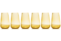 Набор стаканов для воды 6шт 570мл Le Stelle Opium янтарный