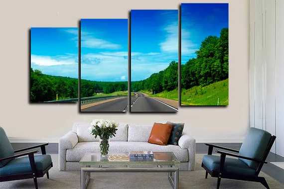 Модульная картина "Автомобильное шоссе"