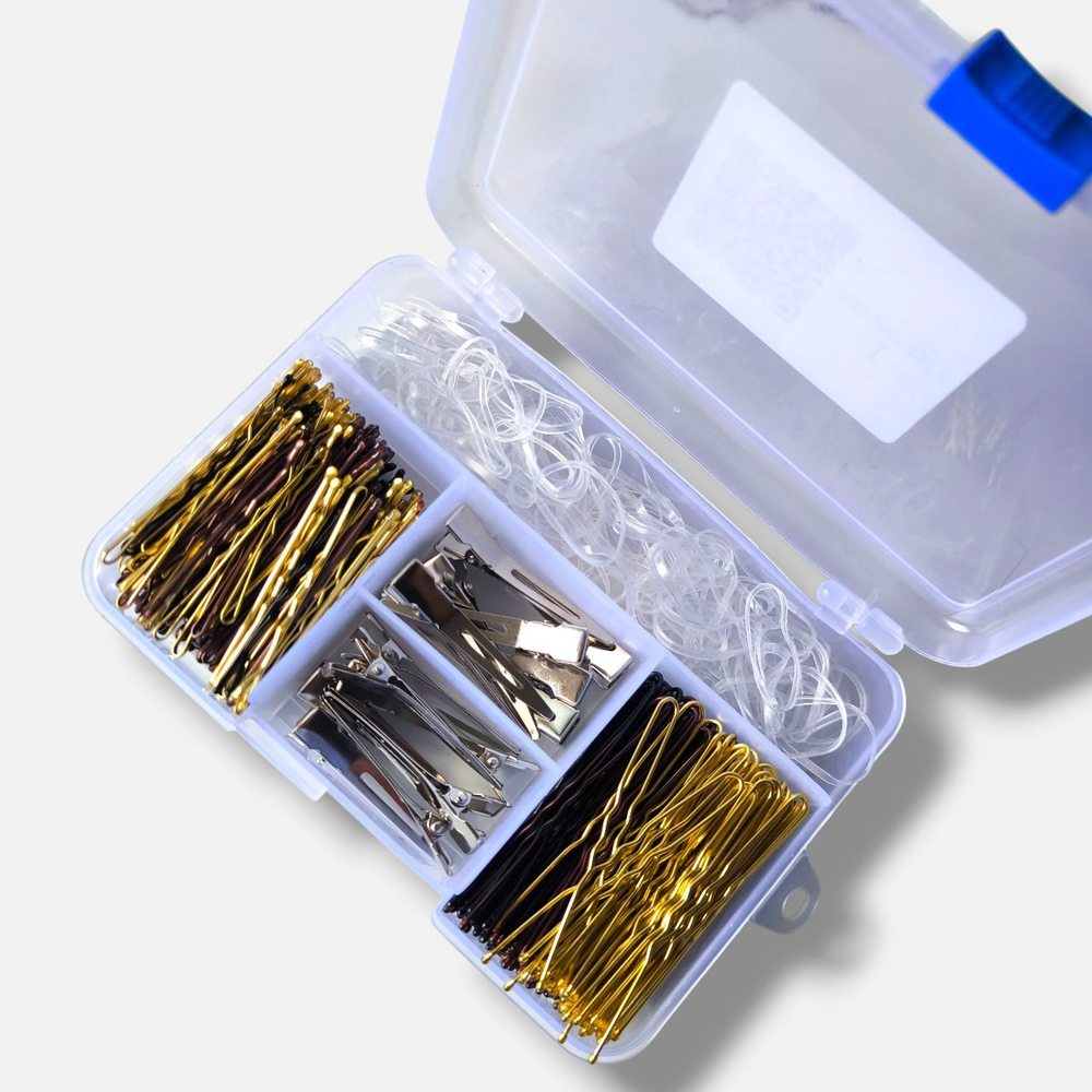 Набор аксессуаров для причесок IPARIKMAHER 416 шт (зажимы, шпильки, невидимки, резинки)