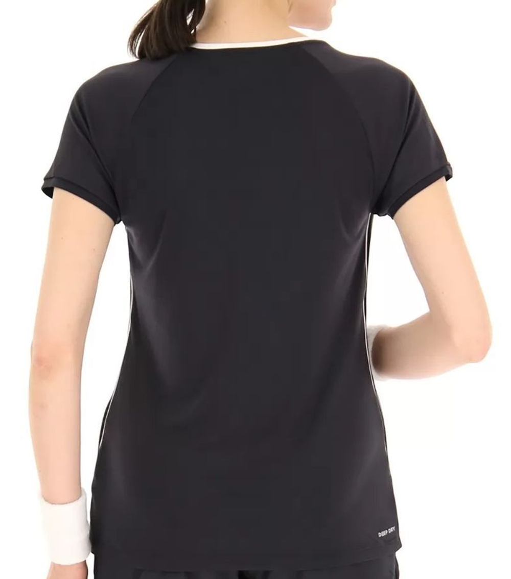 Женская теннисная футболка Lotto Squadra W II Tee - черный